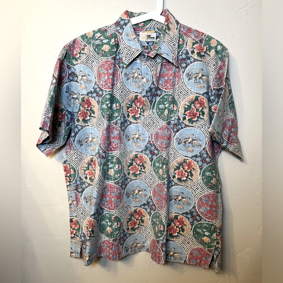 reyn spooner Other - Reyn Spooner Vintage Hawaiian Shirt Hibiscus and Duck Print